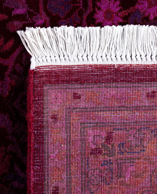 Overdyed Hand-Knotted Wool Modern-Contemporary Purple Runner 3' 2" x 12' 3"