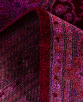 Overdyed Hand-Knotted Wool Modern-Contemporary Purple Runner 3' 2" x 12' 3"