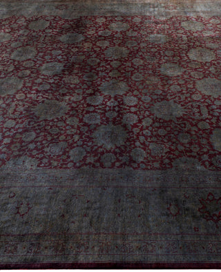 Overdyed One-of-a-Kind Wool Gray Area Rug 9' 3" x 17' 9"