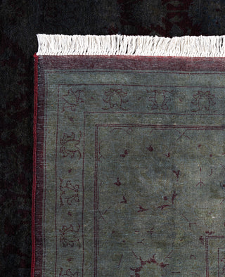 Overdyed One-of-a-Kind Wool Gray Area Rug 9' 3" x 17' 9"