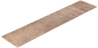 Overdyed One-of-a-Kind Wool Beige Runner 2' 6" x 12' 1"