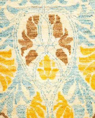 Modern - Contemporary Hand Knotted Ivory Area Rug 6' 0" x 8' 10"