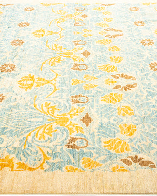 Modern - Contemporary Hand Knotted Ivory Area Rug 6' 0" x 8' 10"