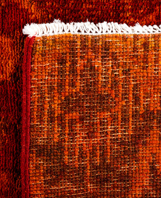Contemporary Overdyed Wool Hand Knotted Orange Area Rug 4' 0" x 6' 1"