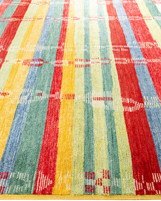 Contemporary Hand-Knotted Modern Abstract Multi Area Rug 8' 2" x 10' 1"