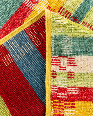 Contemporary Hand-Knotted Modern Abstract Multi Area Rug 8' 2" x 10' 1"