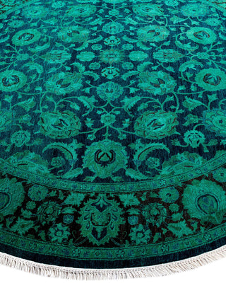 Fine Vibrance, One-of-a-Kind Hand-Knotted Area Rug - Purple, 6' 1" x 6' 1" - Solo Rugs