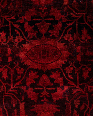 Contemporary Overyed Wool Hand Knotted Red Area Rug 10' 1" x 14' 0"