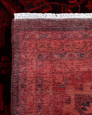 Contemporary Hand-Knotted Overdyed Red Area Rug 10' 1" x 14' 0"