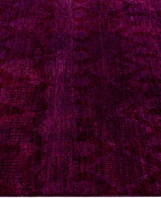 Contemporary Overdyed Wool Hand Knotted Purple Area Rug 4' 0" x 6' 0"