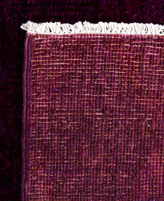 Contemporary Overdyed Wool Hand Knotted Purple Area Rug 4' 0" x 6' 0"