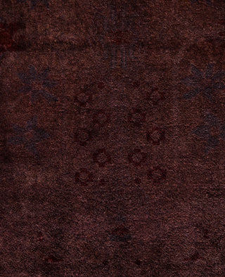 Overdyed One-of-a-Kind Wool Purple Area Rug 4' 2" x 5' 9"