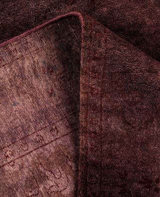 Overdyed One-of-a-Kind Wool Purple Area Rug 4' 2" x 5' 9"