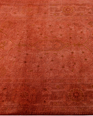 Contemporary Hand-Knotted Overdyed Pink Runner 2' 7" x 20' 10"