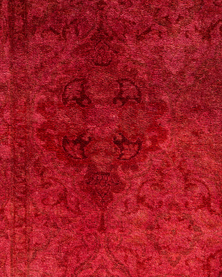 Contemporary Hand-Knotted Overdyed Pink Area Rug 3' 2" x 5' 3"