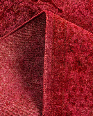 Contemporary Hand-Knotted Overdyed Pink Area Rug 3' 2" x 5' 3"