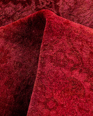 Contemporary Hand-Knotted Overdyed Pink Area Rug 3' 2" x 5' 3"
