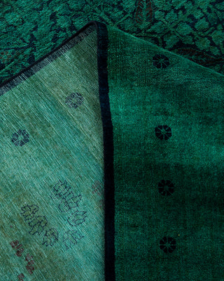 Overdyed Hand-Knotted Green Area Rug 12' 3" x 18' 0"