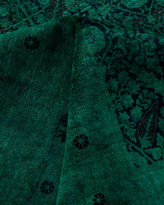 Overdyed Hand-Knotted Green Area Rug 12' 3" x 18' 0"