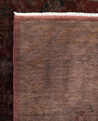 Overdyed One-of-a-Kind Wool Red Area Rug 12' 3" x 15' 3"