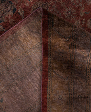 Overdyed One-of-a-Kind Wool Red Area Rug 12' 3" x 15' 3"