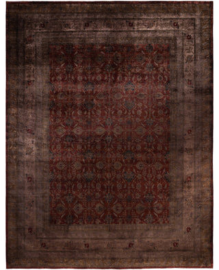 Overdyed One-of-a-Kind Wool Red Area Rug 12' 3" x 15' 3"
