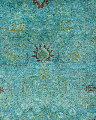 Overdyed Hand-Knotted Green Area Rug 10' 3" x 20' 4"