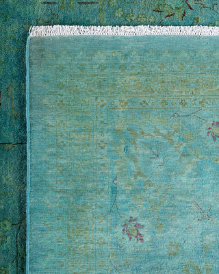 Overdyed Hand-Knotted Green Area Rug 10' 3" x 20' 4"