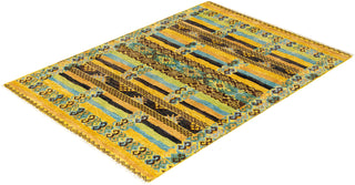 Modern - Contemporary Hand-Knotted Multi Area Rug 4' 5" x 6' 2"