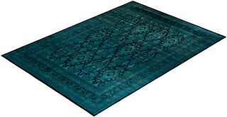 Modern Overdyed Hand Knotted Wool Green Area Rug 10' 1" x 14' 1"