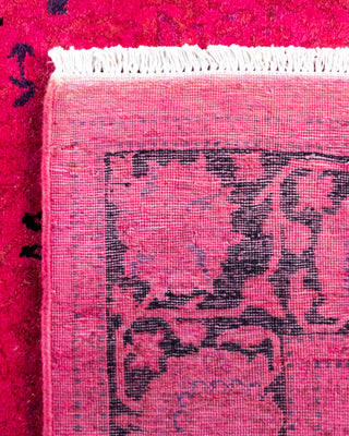 Contemporary Hand-Knotted Overdyed Pink Area Rug 3' 2" x 5' 5"