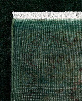 Contemporary Overdyed Wool Hand Knotted Green Area Rug 8' 2" x 10' 0"