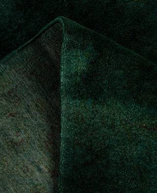 Contemporary Overdyed Wool Hand Knotted Green Area Rug 8' 2" x 10' 0"