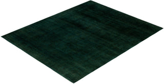 Contemporary Overdyed Wool Hand Knotted Green Area Rug 8' 2" x 10' 0"