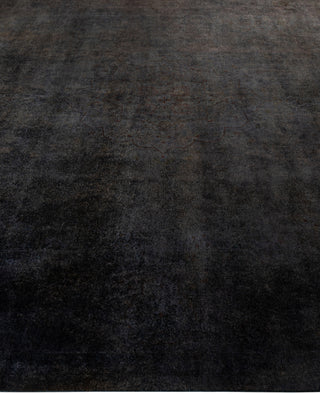 Contemporary Overdyed Wool Hand Knotted Black Area Rug 9' 3" x 12' 2"