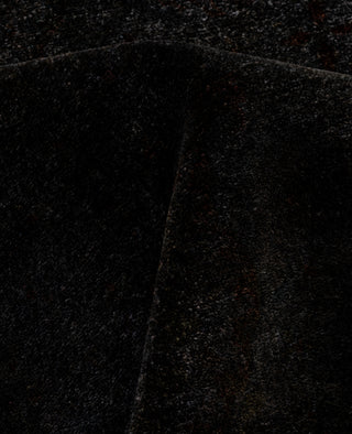 Contemporary Overdyed Wool Hand Knotted Black Area Rug 9' 3" x 12' 2"
