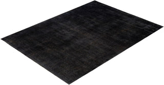 Contemporary Overdyed Wool Hand Knotted Black Area Rug 9' 3" x 12' 2"
