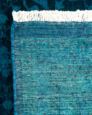 Contemporary Hand-Knotted Overdyed Blue Area Rug 8' 1" x 10' 6"