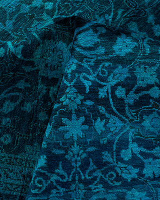 Contemporary Hand-Knotted Overdyed Blue Area Rug 8' 1" x 10' 6"