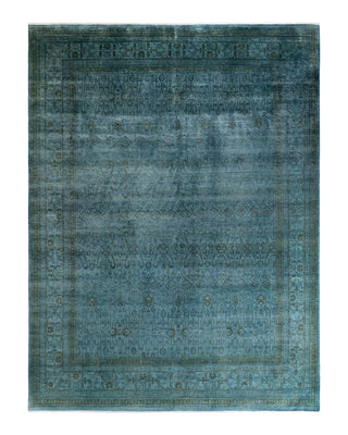 Contemporary Fine Vibrance Green Wool Area Rug 8' 10" x 11' 10"