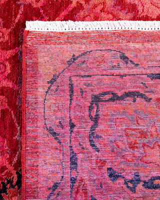 Contemporary Hand-Knotted Overdyed Pink Area Rug 6' 1" x 8' 10"