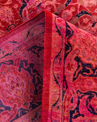 Contemporary Hand-Knotted Overdyed Pink Area Rug 6' 1" x 8' 10"