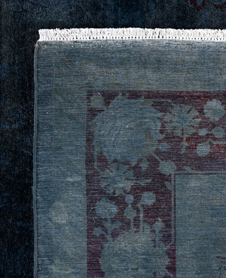 Overdyed One-of-a-Kind Wool Gray Area Rug 6' 2" x 9' 3"