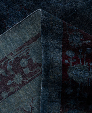 Overdyed One-of-a-Kind Wool Gray Area Rug 6' 2" x 9' 3"