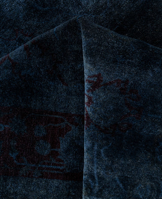 Overdyed One-of-a-Kind Wool Gray Area Rug 6' 2" x 9' 3"