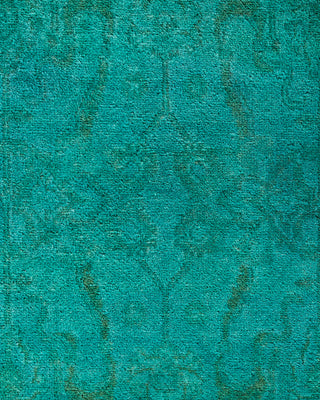 Fine Vibrance, One-of-a-Kind Hand-Knotted Area Rug  - Green, 6' 1" x 9' 3"