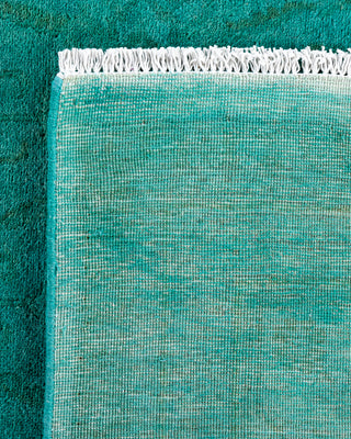 Fine Vibrance, One-of-a-Kind Hand-Knotted Area Rug  - Green, 6' 1" x 9' 3"