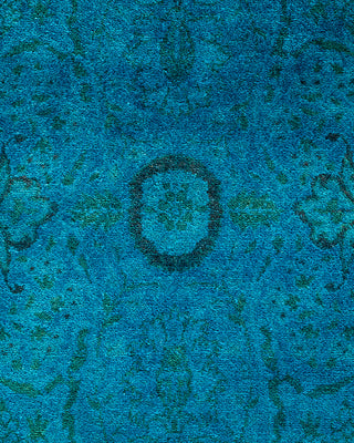 Overdyed Hand-Knotted Blue Area Rug 6' 1" x 8' 10"