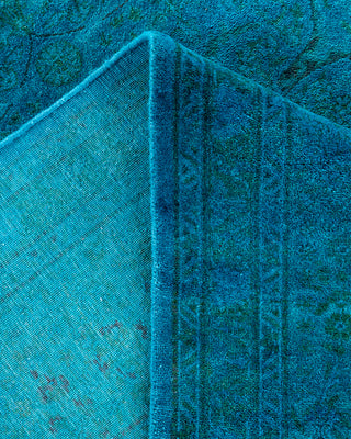 Overdyed Hand-Knotted Blue Area Rug 6' 1" x 8' 10"