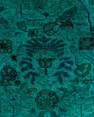 Fine Vibrance, One-of-a-Kind Hand-Knotted Area Rug  - Green, 6' 1" x 8' 7"